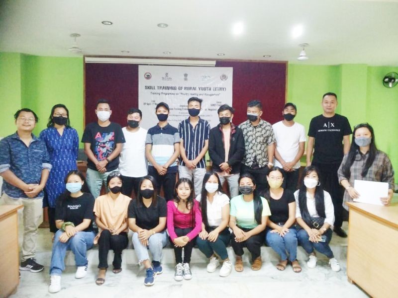 Participants of the 6-day Skill Training of Rural Youth (STRY)  held at SAMETI, Training Hall, Medziphema from April 26 to May 1.